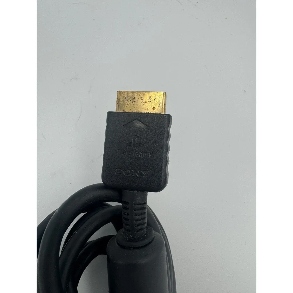 Official OEM Sony Playstation 2 3 PS1 PS2 PS3 Gold Tip RCA Composite AV Cable